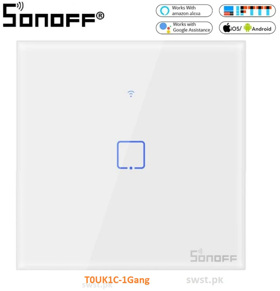 SONOFF T0UK1C - 1 Gang Wall Touch Switch