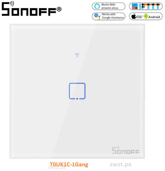 SONOFF T0UK1C - 1 Gang Wall Touch Switch