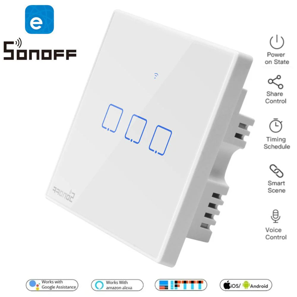 SONOFF T0UK3C -3 Gang Smart Wall Touch Switch