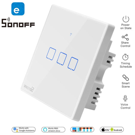 SONOFF T0UK3C -3 Gang Smart Wall Touch Switch